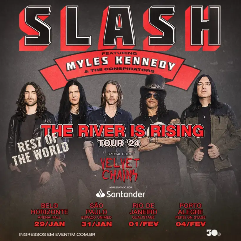 Slash feat Myles Kennedy & The Conspirators: Dia 1º de fevereiro, no Qualistage